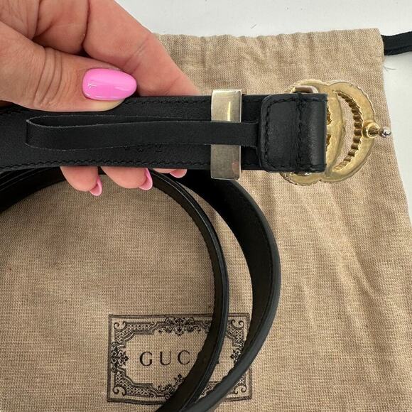 GUCCI GG Double G Torchon Belt 85/34 - Picture 3 of 9